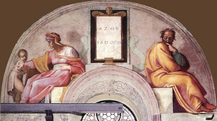 Michelangelo Buonarroti Azor  Zadok Spain oil painting art
